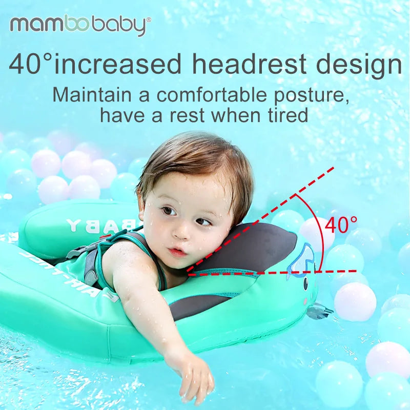 Mambobaby Baby Waist Floating Lying Swimming Ring Pool Toy Swimming Trainer Solid Non-Inflatable Newborn Baby Swim