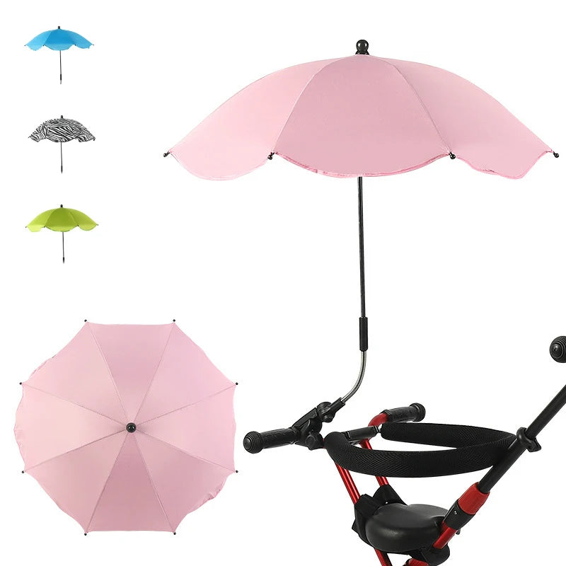 Universal Baby Car Pram Umbrella Adjustable Shade Umbrella Uv Sunshade for Stroller Accessories Sun Visor Portable Parasol Items