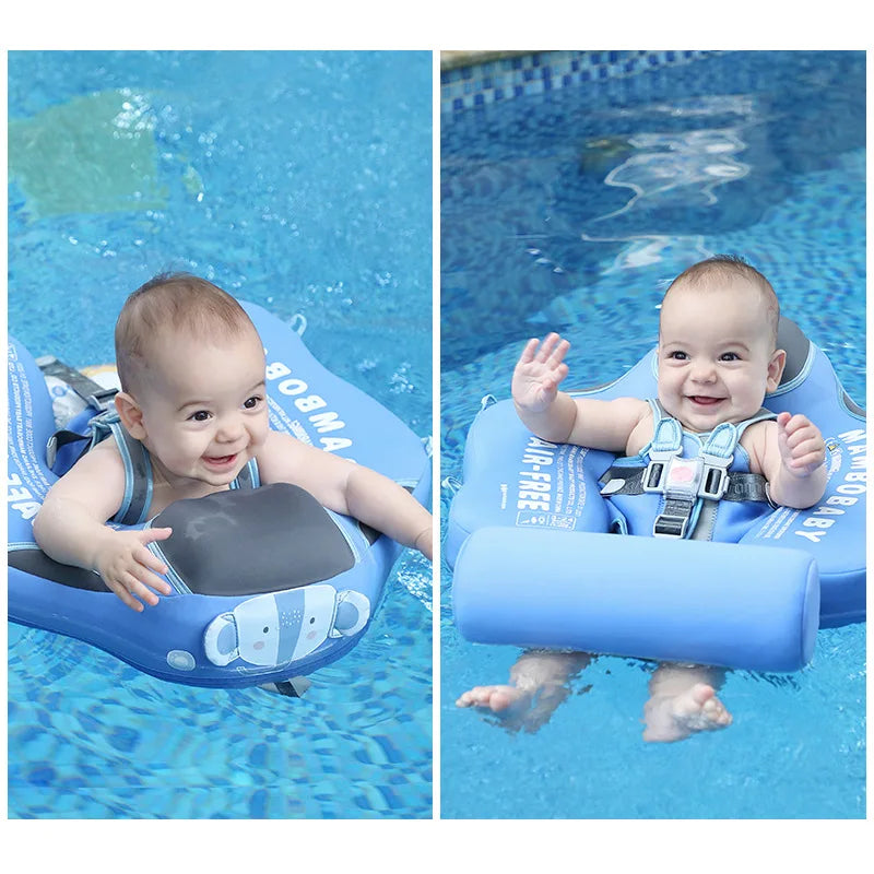 Mambobaby Baby Waist Floating Lying Swimming Ring Pool Toy Swimming Trainer Solid Non-Inflatable Newborn Baby Swim