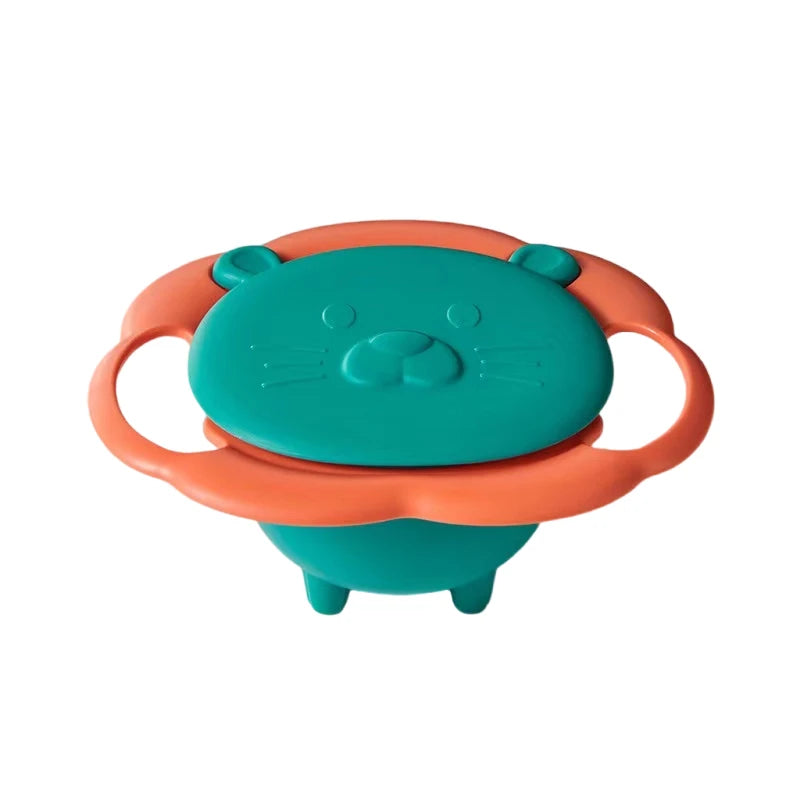 Baby Baby CHILDREN'S Bowl 360 Degree Rotation Gyro Bowl Lion Bowl Balance Bowl Do Not Pour Anti-Scald and Anti-Fall Eating Bowl