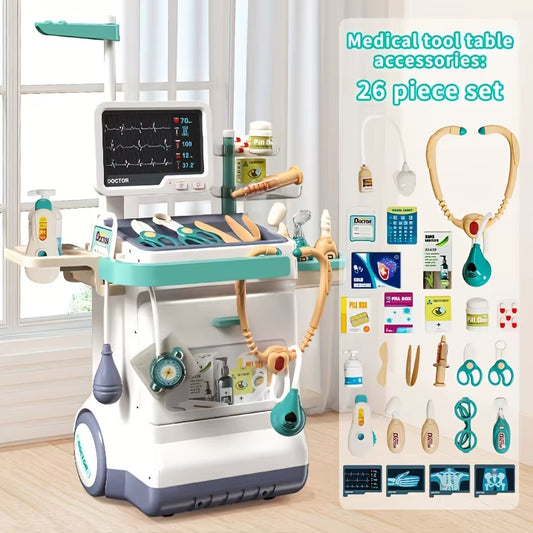Doctor Kit for Kids Pretend Doctor Playset for Toddlers with Medical Station Stethoscope Role Play Medical Toy for Girls Boys