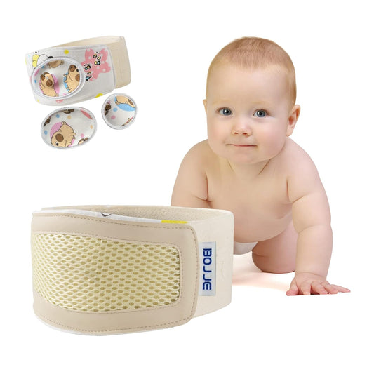 Umbilical Hernia Belt Baby/Infant Belly Button Band Wrap Truss Abdominal Binder for Children Kids Support Adjustable Navel Band Newborn Umbilical Cord 15-20 Inch