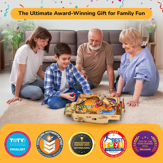 DIY Pinball Machine Toy for Ages 8-99 Year Old | Award Winning Arcade Game | Birthday Gift Ideas for Kids & Adults | STEM Toy for Boys & Girls I Fun Family & Party Game