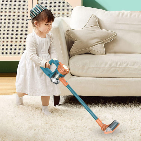 3-In-1 Kids Vacuum That Really Works, Toddler Toy Vacuum Cleaning Set for Children Aged 3+, Fun Kids Working Toy Vacuum Cleaner with Working Suction for Realistic Play (630Blue)