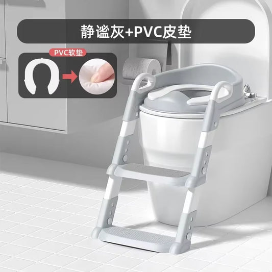 New Stepped Children'S Toilet Foldable Foot Stool Multi-Functional Toilet Boy Girl Baby Toilet Training Potty Ladder for Kids