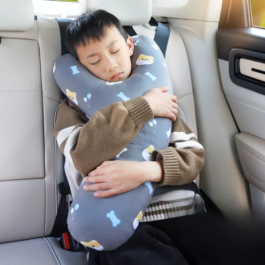 Children'S Car Sleep Headrest Cartoon Car Rear Seat Protection Headrest Adult Car Seat Belt Y-Shaped Pillow Car Seat Pillow