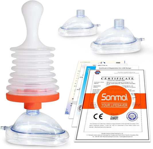 Obstruction Removal Device with 3 Masks | Assist Device for Kids and Adults | Easy to Use & Portable
