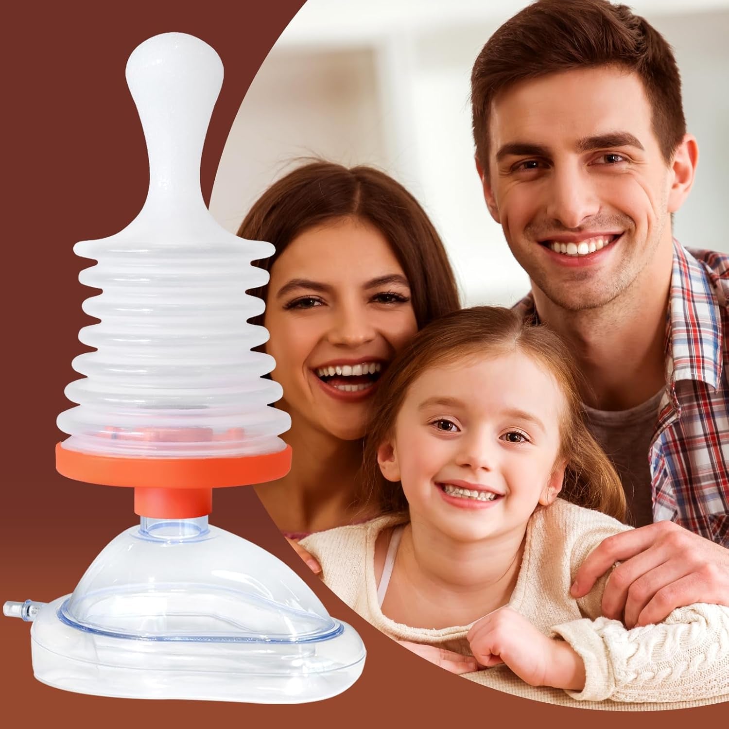 Obstruction Removal Device with 3 Masks | Assist Device for Kids and Adults | Easy to Use & Portable