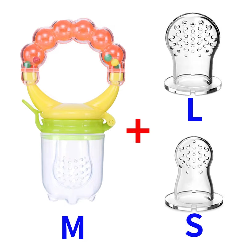 3 in 1 Baby Bottle Feeding Fruit Vegetable Music Newborn Food Supplement Bite Juice Feeder Baby Nimbler Pacifier Fruit Portable