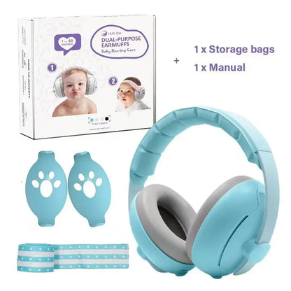 Baby Earmuff Mini-Headset Adjustable Noise-Proof Ear Protection Kids' Outdoor Sleep and Airplane Anti-Noise Earmuffs