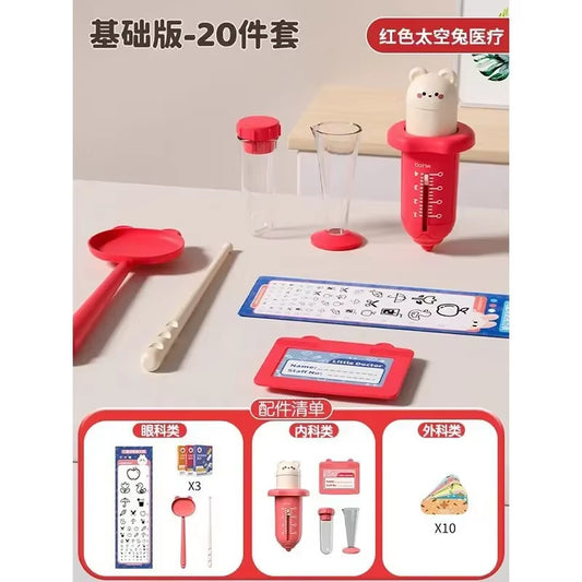 Bunnies Doctor Toys for Kids Hospital Nurse Doctor Role Play Kit Medical Dentist Kit Play Set Educational Toy Gift for Boy Girl