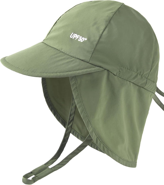 Baby Sun Hat with Neck Flap UPF 50+ Adjustable Baby Boys Girls Summer Beach Hat for Traveling Swim Hat